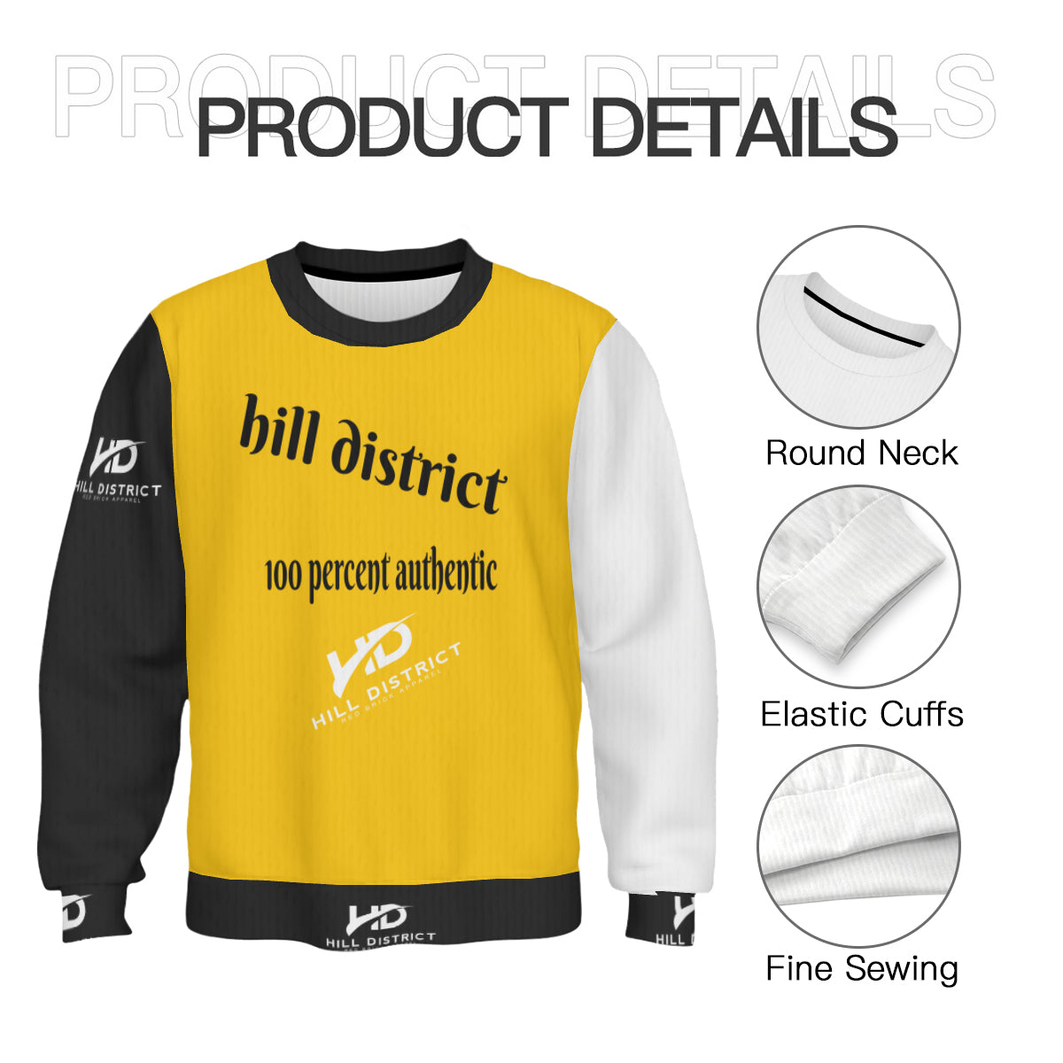 unisex hill district teez store black & yellow edition