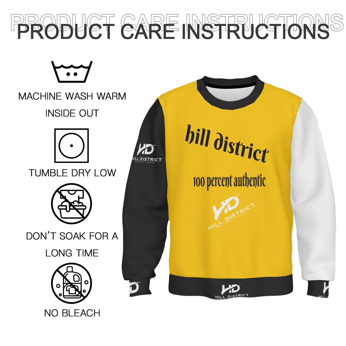 unisex hill district teez store black & yellow edition