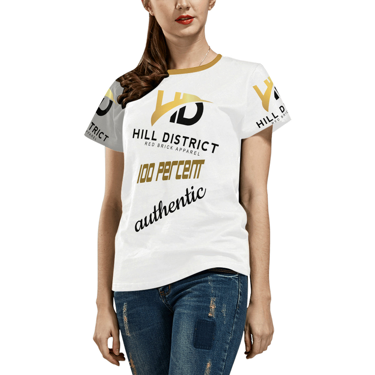 Hill District Teez All Over Print T-Shirt for Women