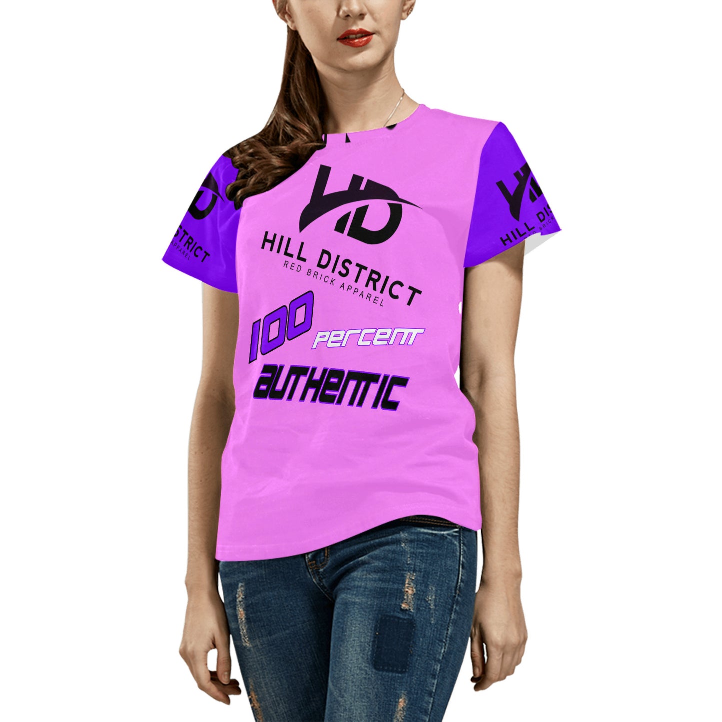 hill district teez store ladies aop t shirt