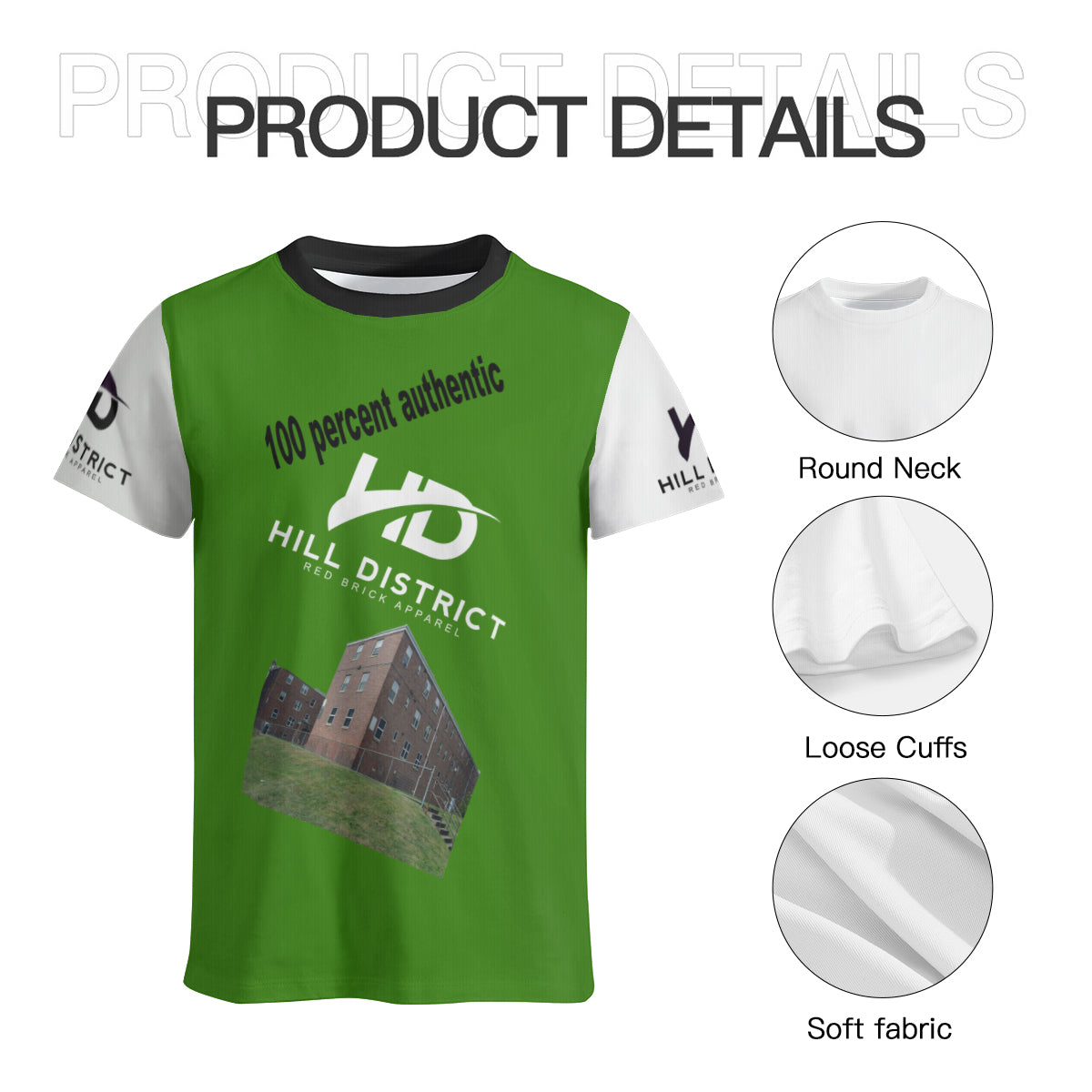 hill disrict teez mens t shirt